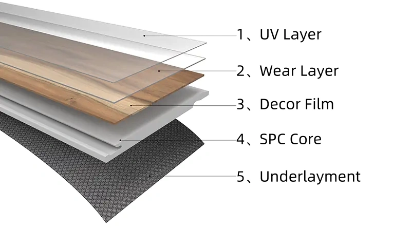 Technical breakdown of SPC Flooring layers